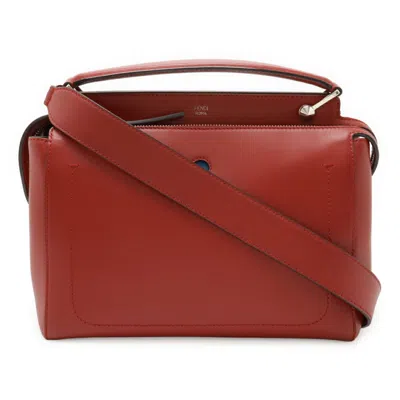 Pre-owned Fendi Red Color Leather Handbag Shoulder Bag ()