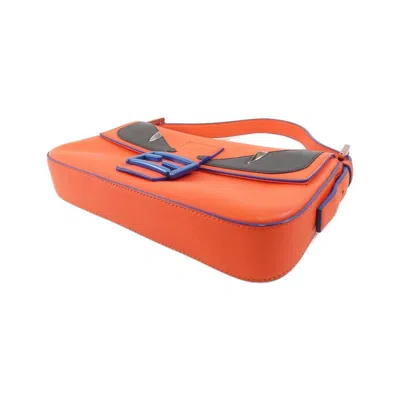 Pre-owned Fendi Red Color Leather Handbag Shoulder Bag ()