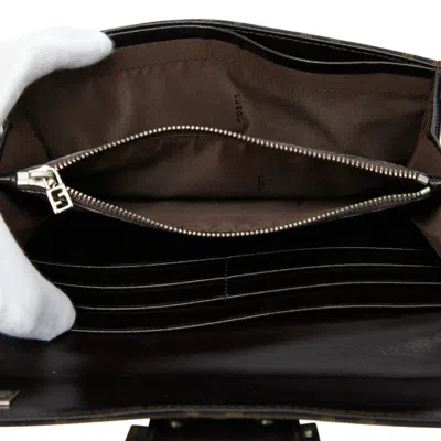 Pre-owned Fendi Zucca Brown Canvas Coin Purse/coin Case ()