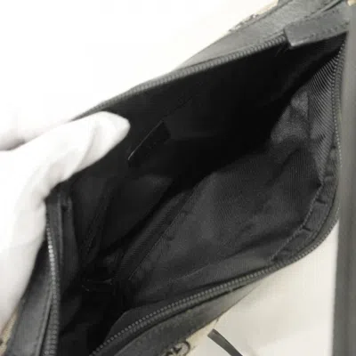 Pre-owned Gucci Beige Black Canvas Shoulder Bag () In Multi