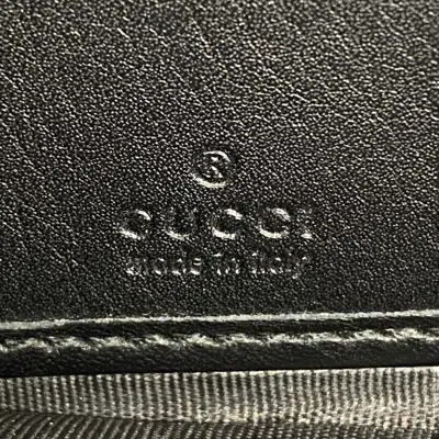 Pre-owned Gucci Beige Black Leather Long Wallet (bi-fold) () In Multi