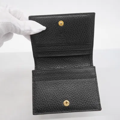 Pre-owned Gucci Beige Black Pvc Leather Wallet (bi-fold) () In Multi