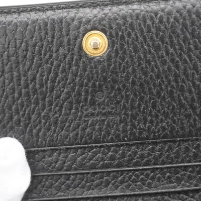 Pre-owned Gucci Beige Black Pvc Leather Wallet (bi-fold) () In Multi