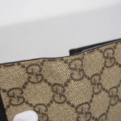 Pre-owned Gucci Beige Black Pvc Leather Wallet (bi-fold) () In Multi