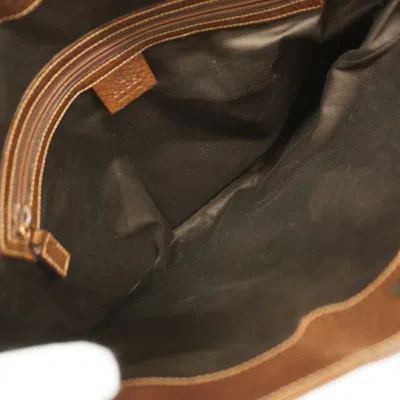 Pre-owned Gucci Beige Brown Canvas Shoulder Bag () In Multi