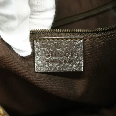 Pre-owned Gucci Beige Brown Canvas Shoulder Bag () In Multi