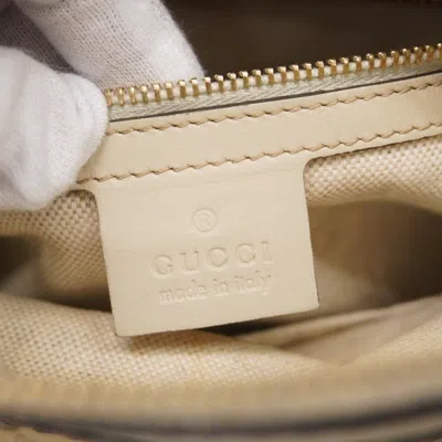 Pre-owned Gucci Beige Brown Canvas Shoulder Bag () In Multi