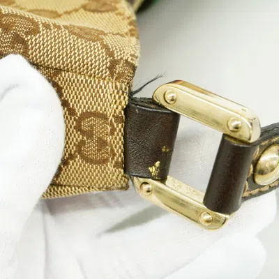 Pre-owned Gucci Beige Brown Canvas Shoulder Bag () In Multi