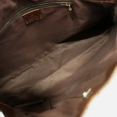 Pre-owned Gucci Beige Brown Canvas Tote Bag () In Multi