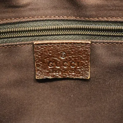 Pre-owned Gucci Beige Brown Canvas Tote Bag () In Multi