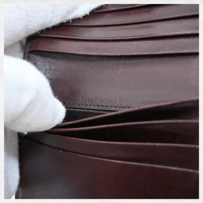 Pre-owned Gucci Beige Brown Leather Wallet (bi-fold) () In Multi