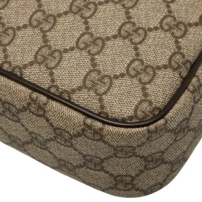 Pre-owned Gucci Beige Brown Pvc Leather Shoulder Bag ()