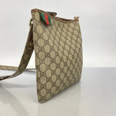Pre-owned Gucci Beige Brown Pvc Shoulder Bag () In Multi