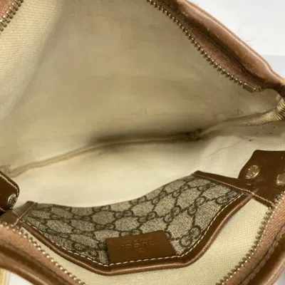 Pre-owned Gucci Beige Brown Pvc Shoulder Bag () In Multi