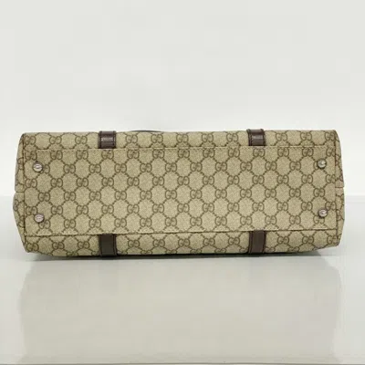 Pre-owned Gucci Beige Brown Pvc Tote Bag () In Multi