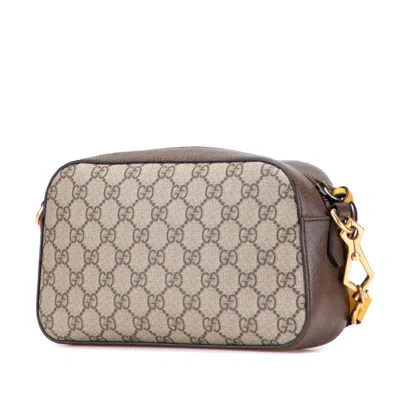 Pre-owned Gucci Beige Brown Pvc Leather Shoulder Bag ()