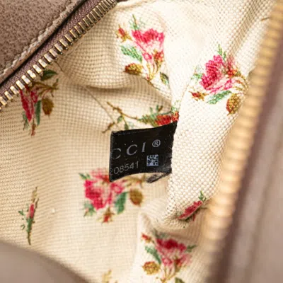 Pre-owned Gucci Beige Brown Pvc Leather Shoulder Bag ()