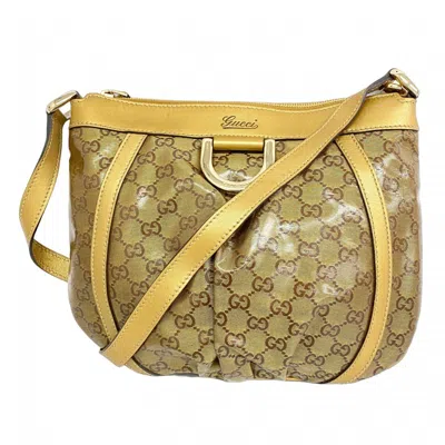 Pre-owned Gucci Beige Coated Canvas Shoulder Bag () In Sand