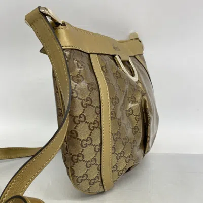 Pre-owned Gucci Beige Coated Canvas Shoulder Bag () In Sand