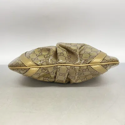 Pre-owned Gucci Beige Coated Canvas Shoulder Bag () In Sand