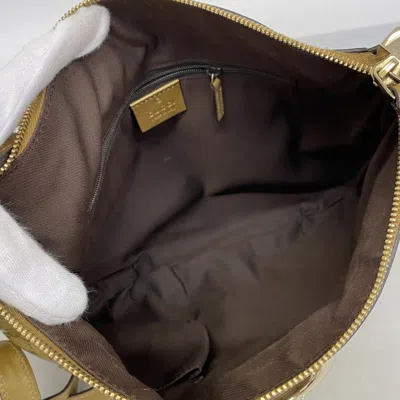 Pre-owned Gucci Beige Coated Canvas Shoulder Bag () In Sand