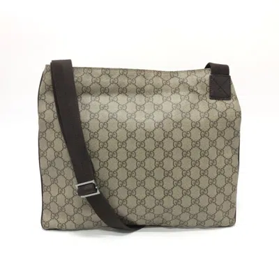 Pre-owned Gucci Beige Gg Supreme Messenger Bag Shoulder Bag () In Sand