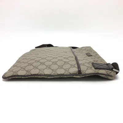Pre-owned Gucci Beige Gg Supreme Messenger Bag Shoulder Bag () In Sand