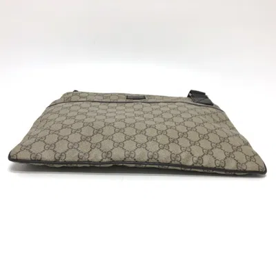 Pre-owned Gucci Beige Gg Supreme Messenger Bag Shoulder Bag () In Sand