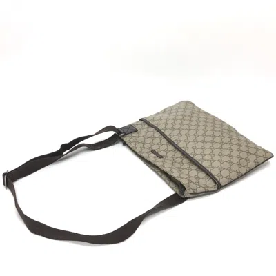 Pre-owned Gucci Beige Gg Supreme Messenger Bag Shoulder Bag () In Sand