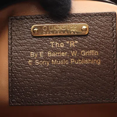 Pre-owned Gucci Beige Multi-color Canvas Leather Shoulder Bag ()