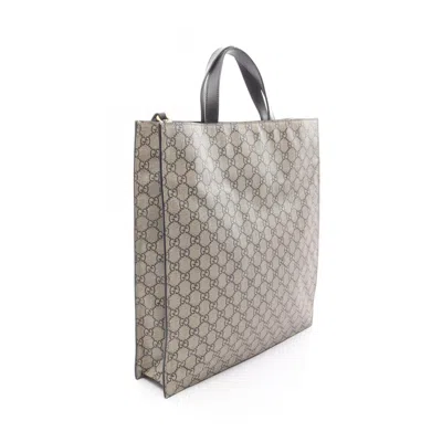 Pre-owned Gucci Beige Multi-color Gg Supreme Tote Bag ()