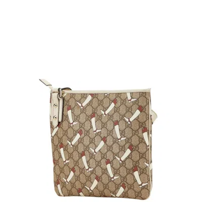 Pre-owned Gucci Beige Multi-color Pvc Leather Shoulder Bag ()