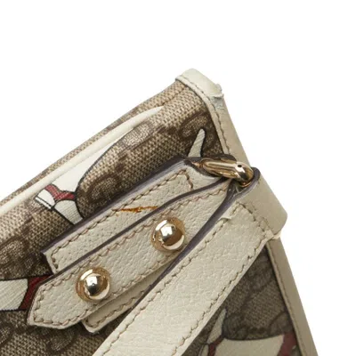 Pre-owned Gucci Beige Multi-color Pvc Leather Shoulder Bag ()