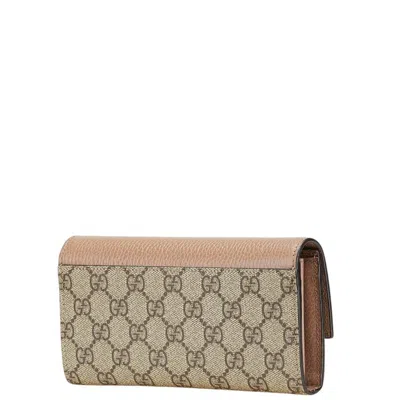 Pre-owned Gucci Beige Pvc Leather Coin Purse/coin Case () In Sand