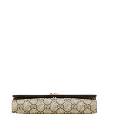 Pre-owned Gucci Beige Pvc Leather Coin Purse/coin Case () In Sand