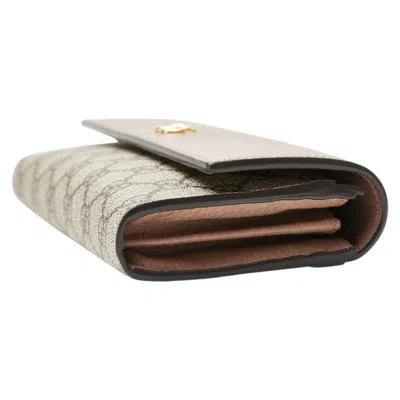 Pre-owned Gucci Beige Pvc Leather Coin Purse/coin Case () In Sand