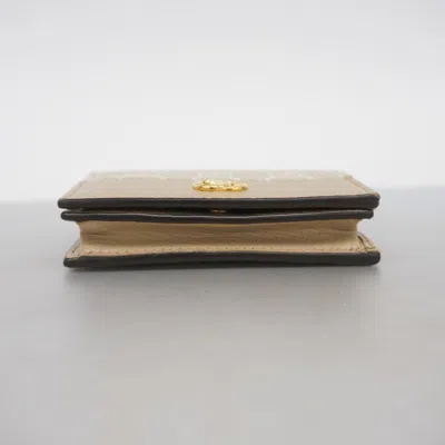 Pre-owned Gucci Beige Pvc Leather Wallet (bi-fold) () In Sand