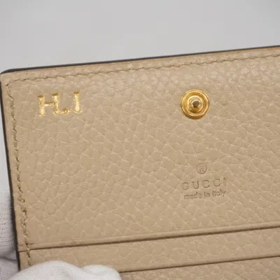 Pre-owned Gucci Beige Pvc Leather Wallet (bi-fold) () In Sand