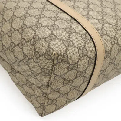 Pre-owned Gucci Beige Sand Gg Supreme Leather Shoulder Bag Tote Bag ()