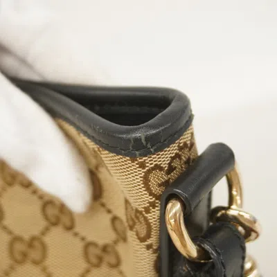 Pre-owned Gucci Black Brown Canvas Shoulder Bag () In Multi