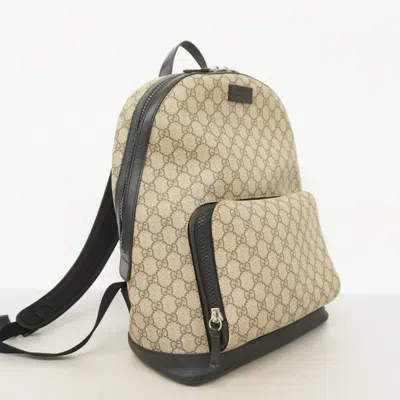Pre-owned Gucci Black Brown Pvc Backpack () In Multi