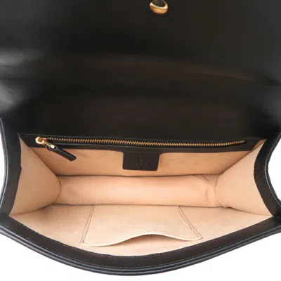 Pre-owned Gucci Black Brown Suede Shoulder Bag () In Multi