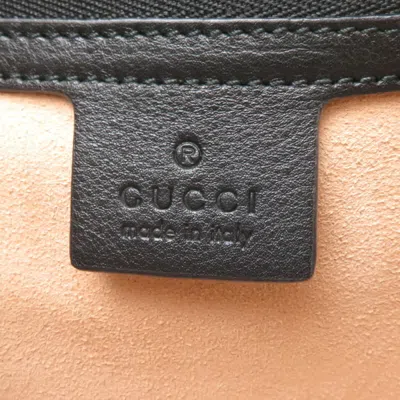 Pre-owned Gucci Black Brown Suede Shoulder Bag () In Multi