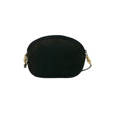 Pre-owned Gucci Black Canvas Leather Shoulder Bag ()