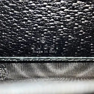 Pre-owned Gucci Black Canvas Leather Long Wallet (bi-fold) ()