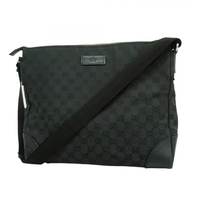Pre-owned Gucci Black Canvas Shoulder Bag ()
