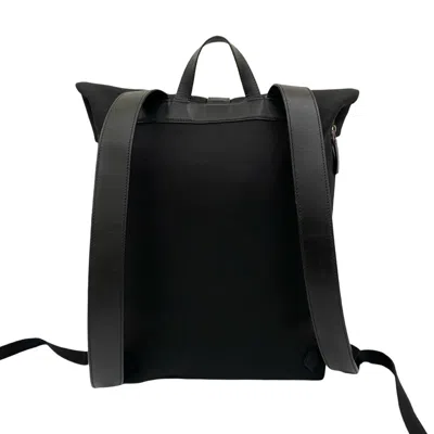 Pre-owned Gucci Black Green Red Color Canvas Leather Backpack () In Multi