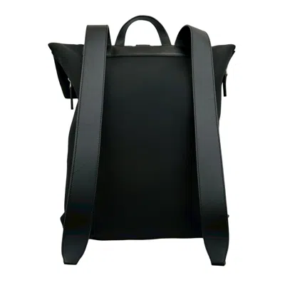 Pre-owned Gucci Black Green Red Color Leather Canvas Backpack () In Multi