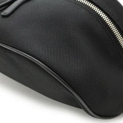 Pre-owned Gucci Black Green Red Color Nylon Canvas Leather Shoulder Bag Sling Bag () In Multi