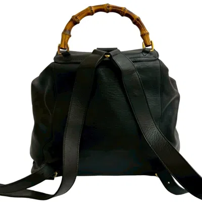 Pre-owned Gucci Black Leather Backpack ()